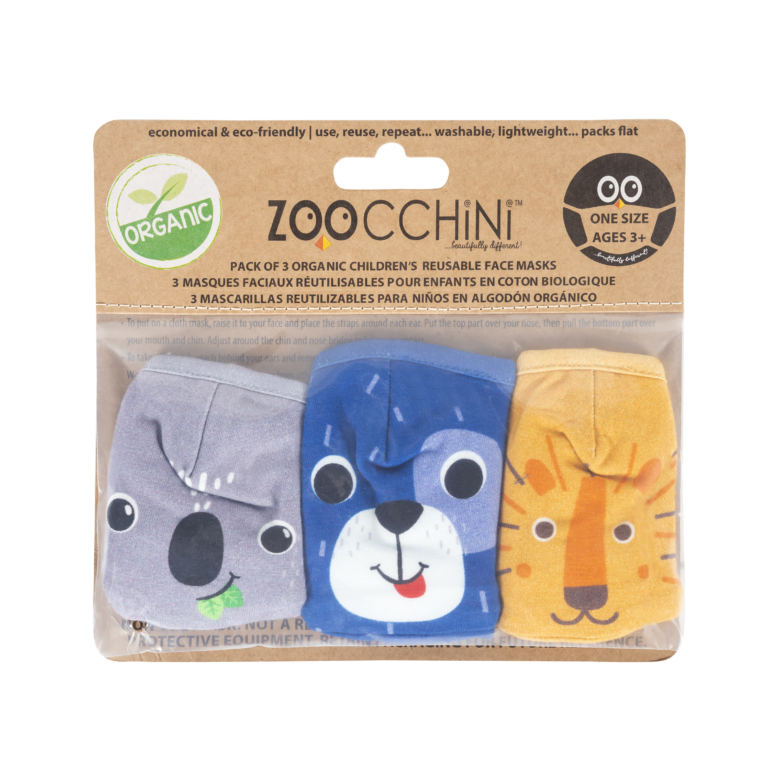 Zoocchini organic animal mask set.
