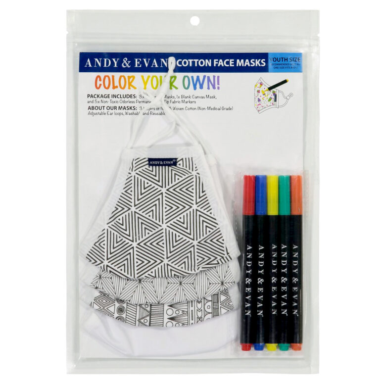 Andy & Evan  color-your-own-mask kit