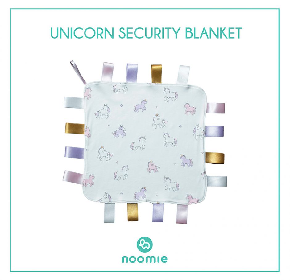 Baby Noomie unicorn security blanket