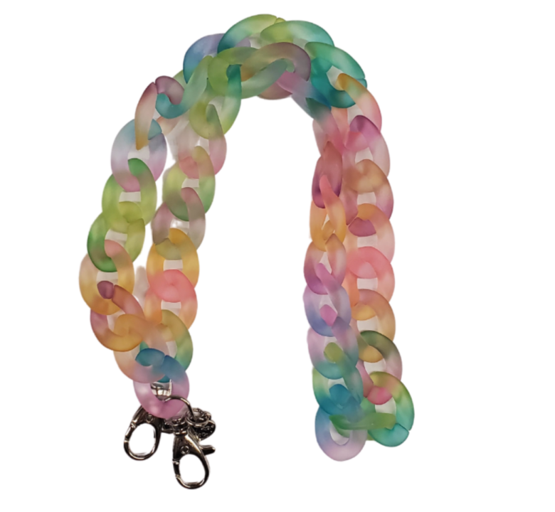 Bari Lynn rainbow mask  chain
