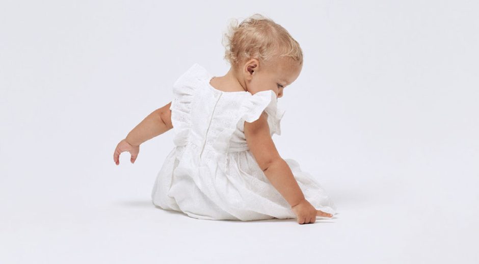 Dress and bloomer set by Little Me. From “The Age
of Innocence,”
Sept./Oct. 2023.