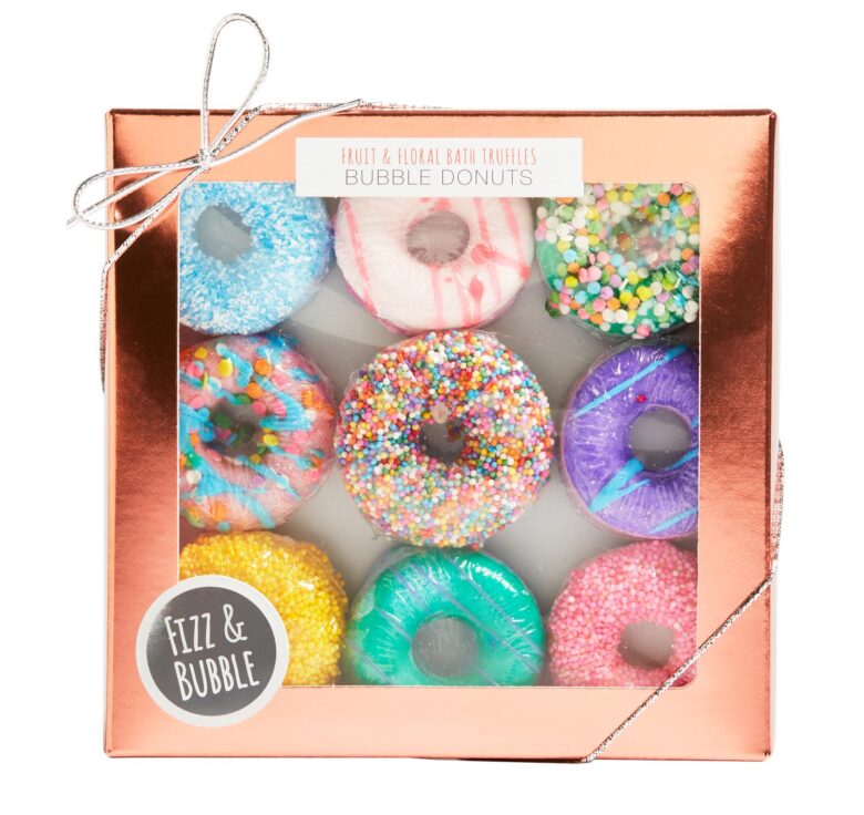 Fizz and Bubble donut bath bombs