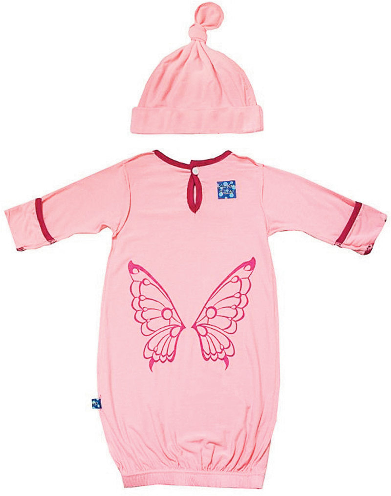 KicKee Pants layette gown and hat set