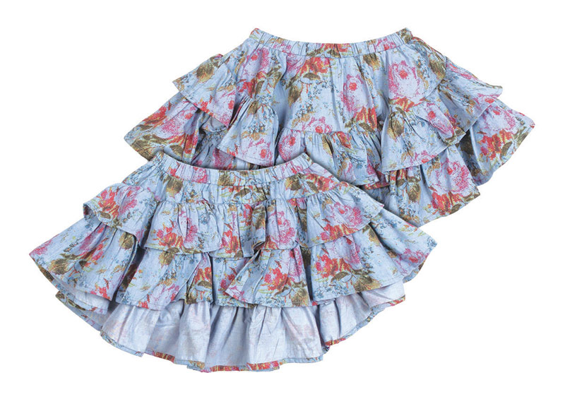 Paper Wings skirt (front and back view)
