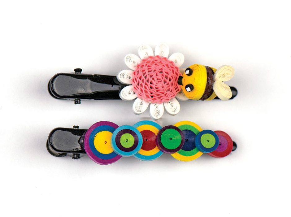 Quilling Card barrettes