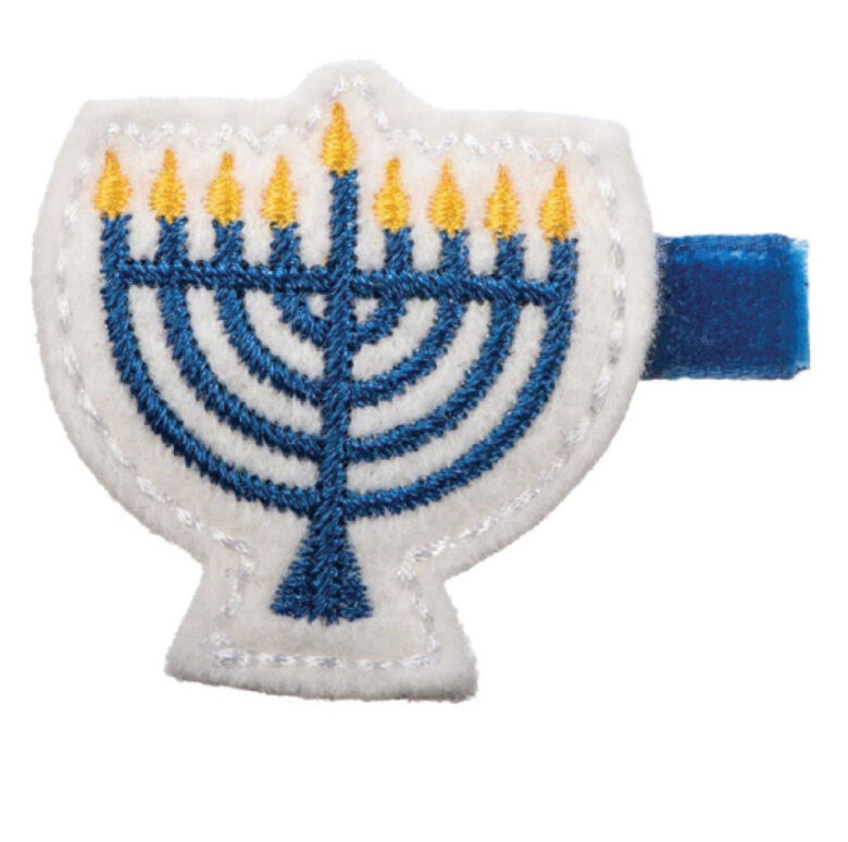 No Slippy Hair Clippy menorah clip