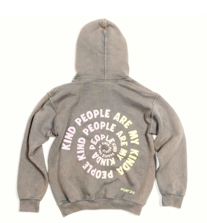 Gray hooded sweatshirt by Port 213