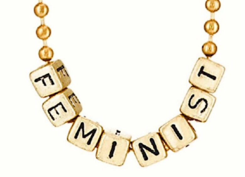 Feminist necklace by Gunner and Lux