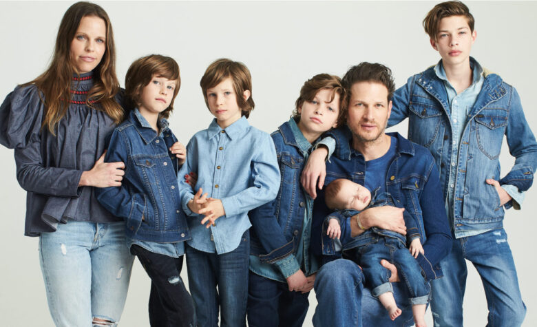 From left to right: Stephanie wears Tia Cibani top with Levi’s jeans; Sawyer wears Levi’s jacket and Lee pants; Asher wears Appaman shirt and jeans; Navy wears Tommy Hilfiger shirt, Losan Denim jacket and Joe’s Jeans pants; Uri wears Autumn Cashmere top with Mavi Jeans jacket and jeans; Boheme wears Losan Denim jacket and jeans; Indy wears Lee jacket with Joe’s Jeans top and Levi’s pants.